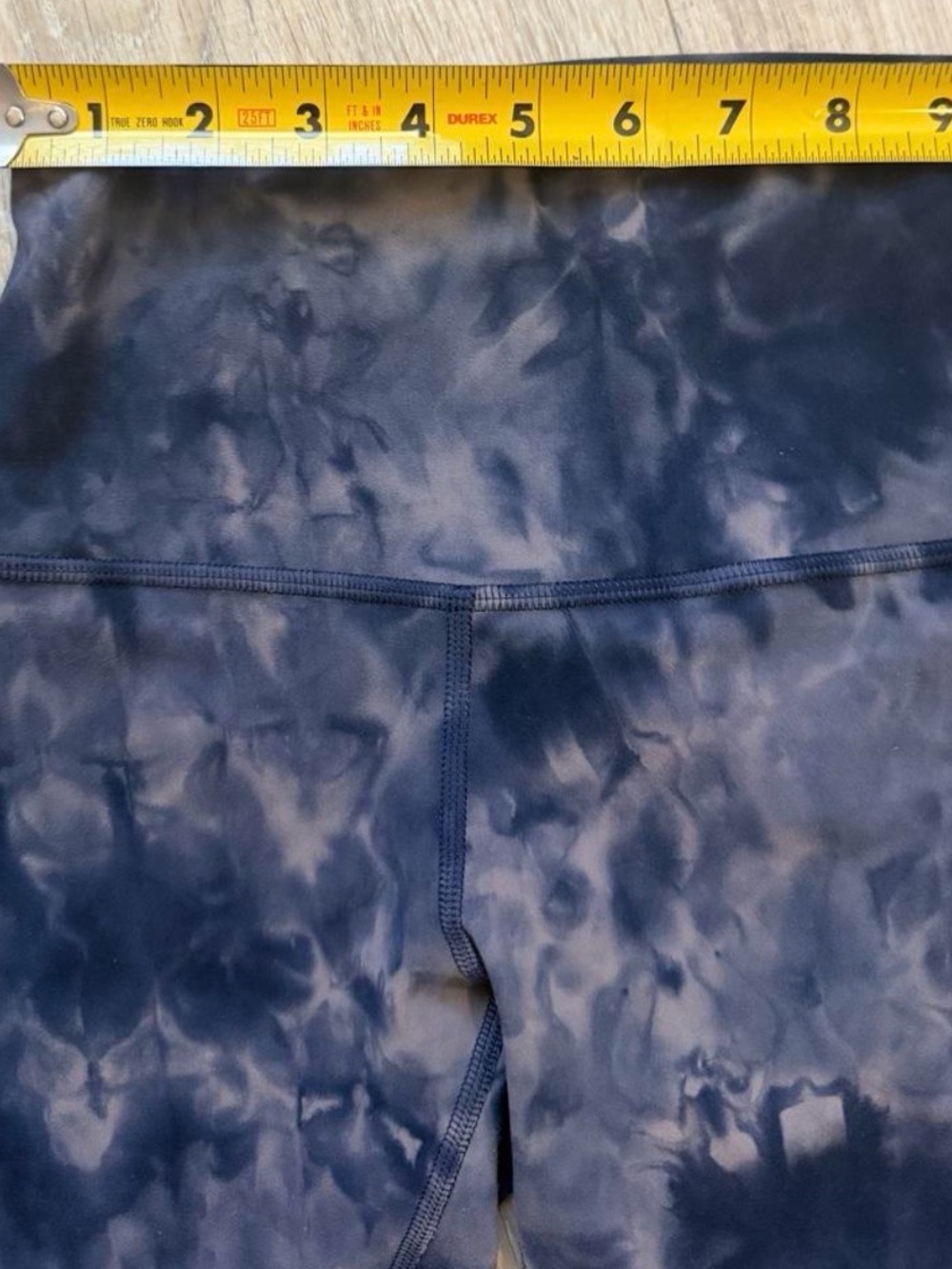 High-Waist Tie-Dye Leggings - Blue/White - Picture 7 of 9